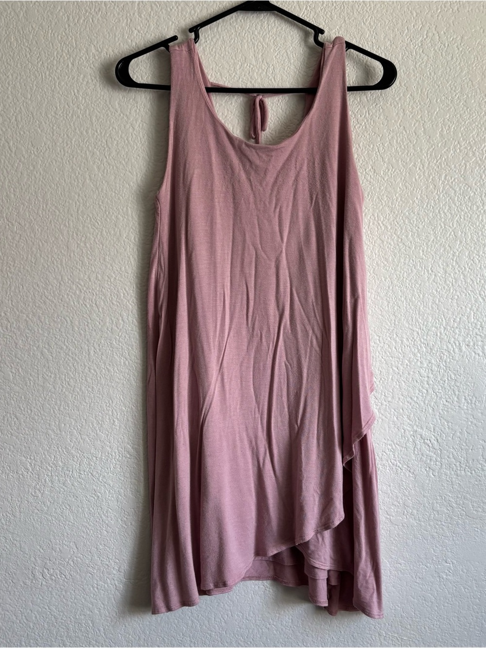 Small Sleeveless Asymmetrical Pink Swing Dress
